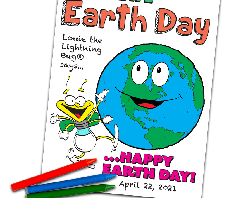 Downloadable Earth Day coloring page